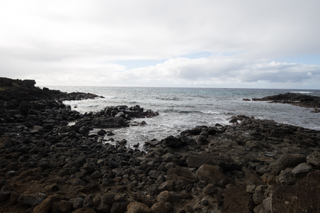 Te Pito Kura, Easter Island - July 10, 2017: Ancient site of Te Pito Kura, Easter Islandのeditorial素材