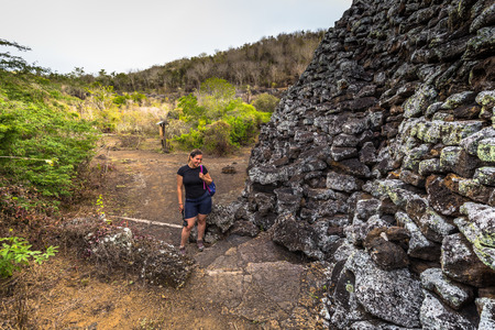Galapagos Islands - August 25, 2017: Wall of Tears in Isabela Island, Galapagos Islands, Ecuadorのeditorial素材