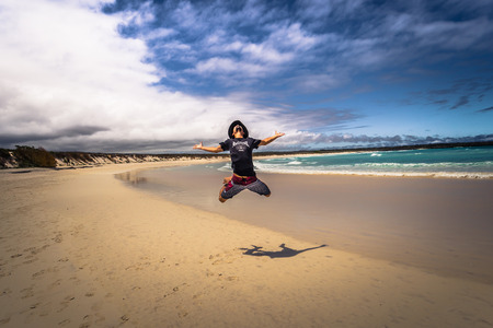 Galapagos Islands - August 23, 2017: Coast of Tortuga Bay in Santa Cruz Island, Galapagos Islands, Ecuadorのeditorial素材