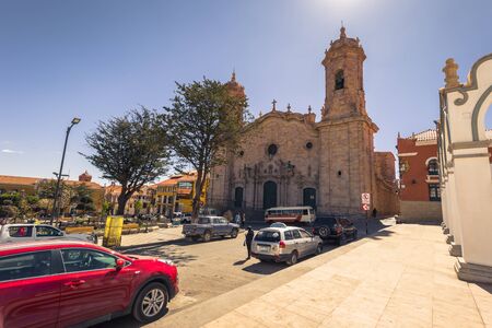 Potosi - July 22, 2017: Center of the old town of Potosi, Boliviaのeditorial素材