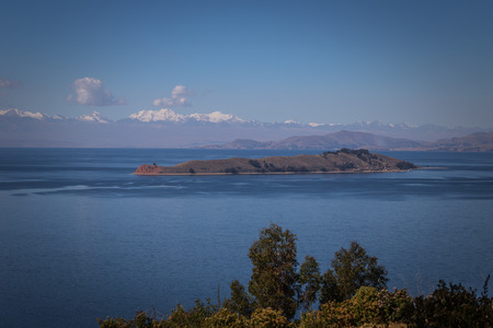 Panoramic view of lake Titicaca, Bolivia