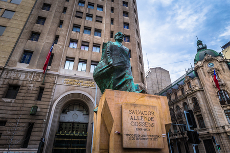 Chile - July 08, 2017: Memorial monument to Salvador Allende in Santiago de Chileのeditorial素材
