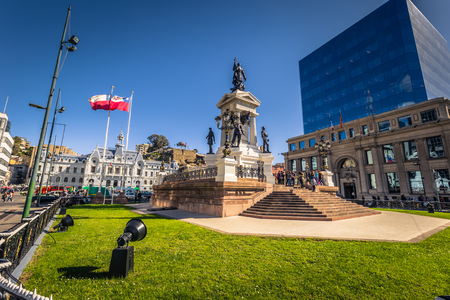 Valparaiso - July 14, 2017: Historic center of Valparaiso, Chileのeditorial素材