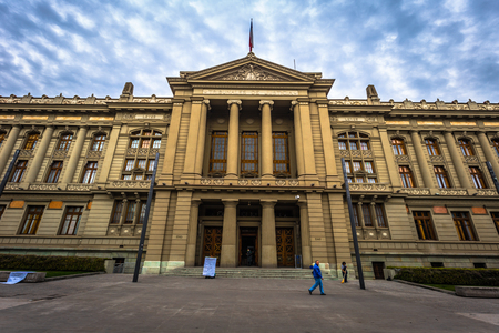 Chile - July 08, 2017: Chilean Supreme Court building in Santiago de Chileのeditorial素材