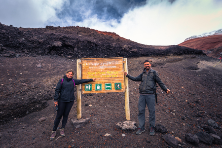Cotopaxi - August 18, 2018: Refuge at 5000 meters of altitude in Cotopaxi National Park, Ecuadorのeditorial素材