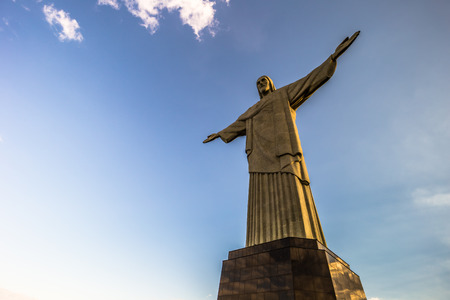 Rio de Janeiro - June 19, 2017: Christ the Redeemer in Corcovado mountain in Rio de Janeiro, Brazilのeditorial素材