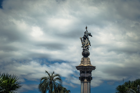 Quito - August 17, 2018: Monument in the historic center of Quito, Ecuadorのeditorial素材