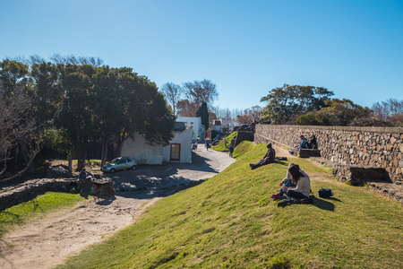 Colonia Del Sacramento - July 02, 2017: Old ruins of Colonia Del Sacramento, Uruguayのeditorial素材