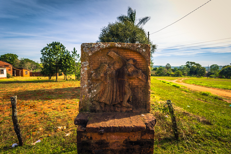 Mission of La Santissima Trinidad - June 26, 2017: Ancient Jesuit ruins of the Mission of La Santissima Trinidad, Paraguayのeditorial素材