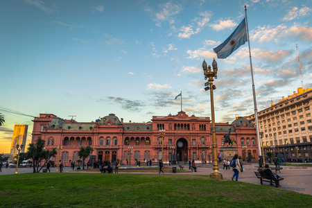 Buenos Aires - June 30, 2017: The Casa Rosada building in Buenos Aires, Argentinaのeditorial素材