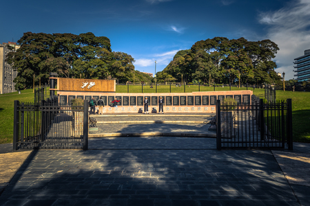 Buenos Aires - July 01, 2017: Memorial to battle of Falkland Islands in Buenos Aires, Argentinaのeditorial素材