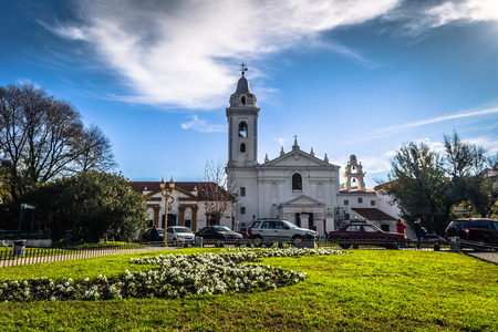Buenos Aires - July 01, 2017: Church of the Recoleta cemetery in Buenos Aires, Argentinaのeditorial素材