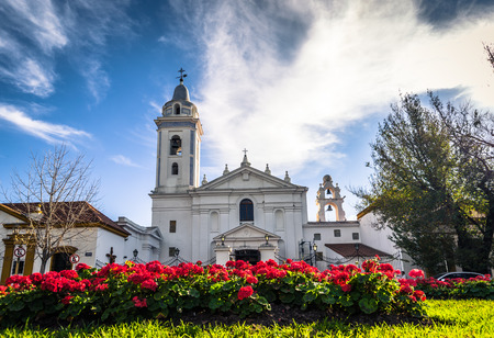 Buenos Aires - July 01, 2017: Church of the Recoleta cemetery in Buenos Aires, Argentinaの写真素材