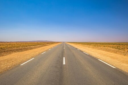 Road to the Sahara desert in Algeriaの写真素材