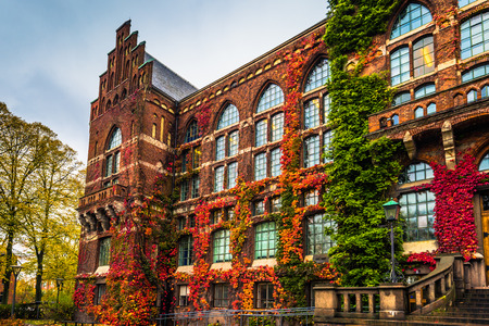 Lund - October 21, 2017: University library of Lund, Swedenのeditorial素材