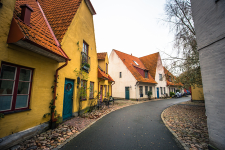 Hjarup: Traditional Swedish house in the town of Hjarup, Swedenの写真素材