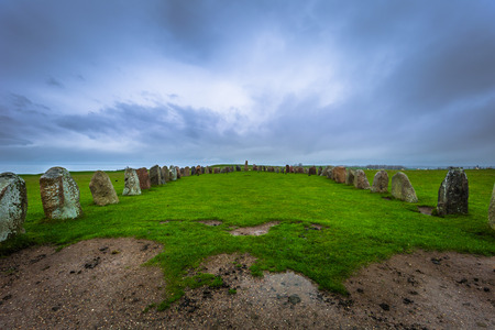 Ales Stones: The iron age Ales Stones in Skane, Swedenの写真素材