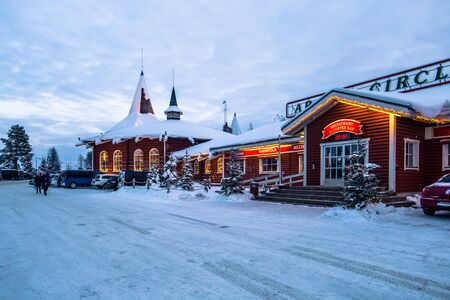 Rovaniemi - December 16, 2017: Santa Claus village of Rovaniemi, Finlandのeditorial素材