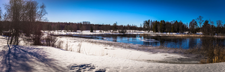 Wilderness around the town of Sundborn in Dalarna, Swedenの写真素材