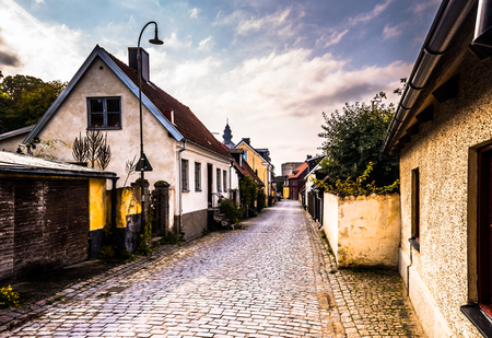 Visby - September 23, 2018: Old town of Visby in Gotland, Swedenのeditorial素材