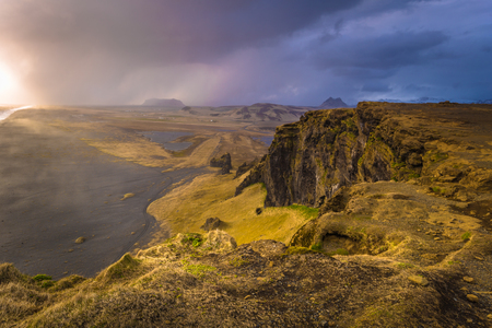 Dyrholaey - May 04, 2018: Landscape of cape Dyrholaey, Icelandの写真素材