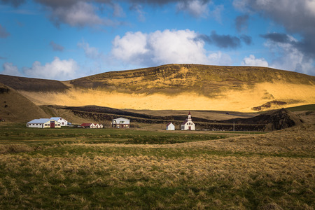 Wild landscape of Icelandの写真素材