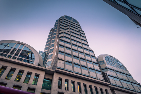 London - August 06, 2018: Modern buildings of downtown London, Englandのeditorial素材
