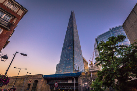 London - August 05, 2018: The Shard building in central London, England