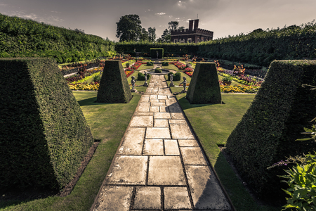 London - August 05, 2018: Gardens of the Hampton Court Palace in London, Englandのeditorial素材