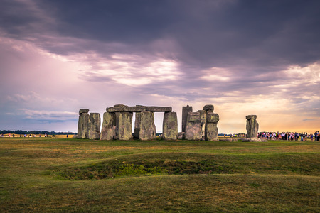 Stonehenge - August 07, 2018: Ancient monument of Stonehenge, Englandのeditorial素材