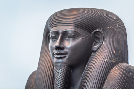 London - August 06, 2018: Ancient Egyptian statue in the Brtitish Museum in London, Englandのeditorial素材