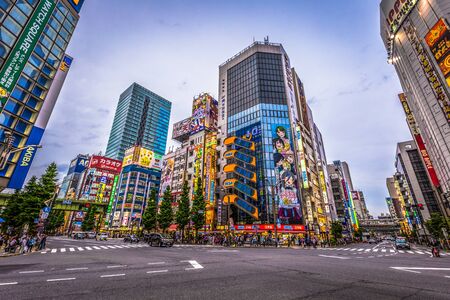 Tokyo - May 18, 2019: Downtown district of Akihabara in Tokyo, Japanのeditorial素材