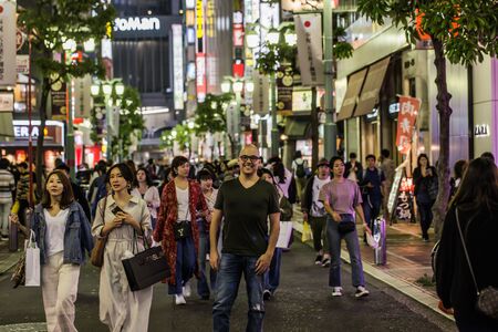 Tokyo - May 19, 2019: People in the streets of Shinjuku, Tokyo, Japanのeditorial素材