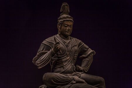 Tokyo - May 21, 2019: Buddhist sculpture in the Tokyo National Museum in Tokyo, Japan