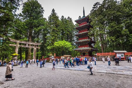 Nikko - May 22, 2019: Pagoda of Toshogu shrine in Nikko, Japanのeditorial素材