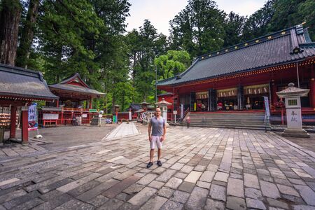 Nikko - May 22, 2019: Futarasan Shinto shrine in Nikko, Japan