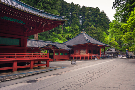 Nikko - May 22, 2019: Futarasan Shinto shrine in Nikko, Japanのeditorial素材