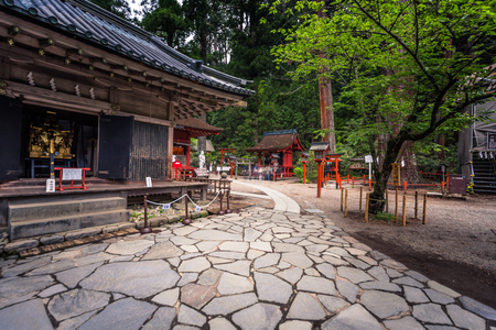 Nikko - May 22, 2019: Futarasan Shinto shrine in Nikko, Japanのeditorial素材