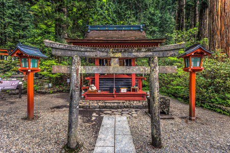Nikko - May 22, 2019: Futarasan Shinto shrine in Nikko, Japanのeditorial素材