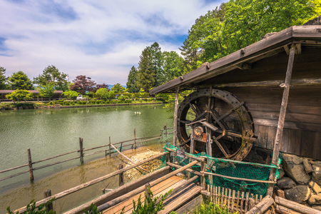 Takayama - May 26, 2019: Traditional buildings in the Hida folk village open air museum of Takayama, Japanのeditorial素材