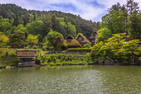 Takayama - May 26, 2019: Traditional buildings in the Hida folk village open air museum of Takayama, Japanのeditorial素材