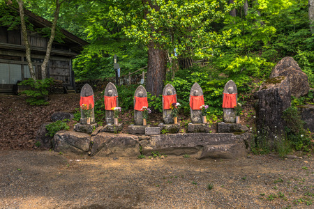 Takayama - May 26, 2019: Traditional buildings in the Hida folk village open air museum of Takayama, Japanのeditorial素材