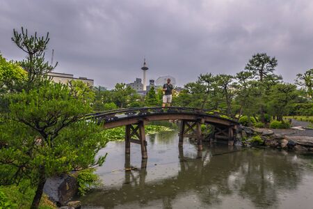Kyoto - May 28, 2019: The traditional garden of Shosei-en, in Kyoto, Japanのeditorial素材