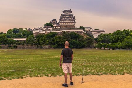 Himeji - June 02, 2019: The iconic Himeji Castle in the region of Kansai, Japanのeditorial素材
