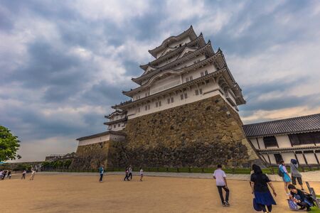 Himeji - June 02, 2019: The iconic Himeji Castle in the region of Kansai, Japanのeditorial素材