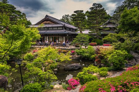 Nara - May 31, 2019: The Isuien garden in Nara, Japanのeditorial素材
