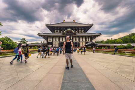 Nara - May 31, 2019: The great Todai-ji temple in Nara, Japanのeditorial素材
