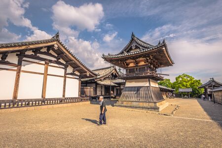 Ikaruga - June 03, 2019: The Horyu-Ji, temple in Irakuga, Nara Perfecture, Japanのeditorial素材