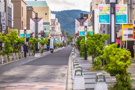 Nara - May 31, 2019: Tourists in the streets of Nara, Japanのeditorial素材