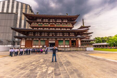 Nara - May 31, 2019: The Yakushi-Ji, temple in Nara, Japanのeditorial素材